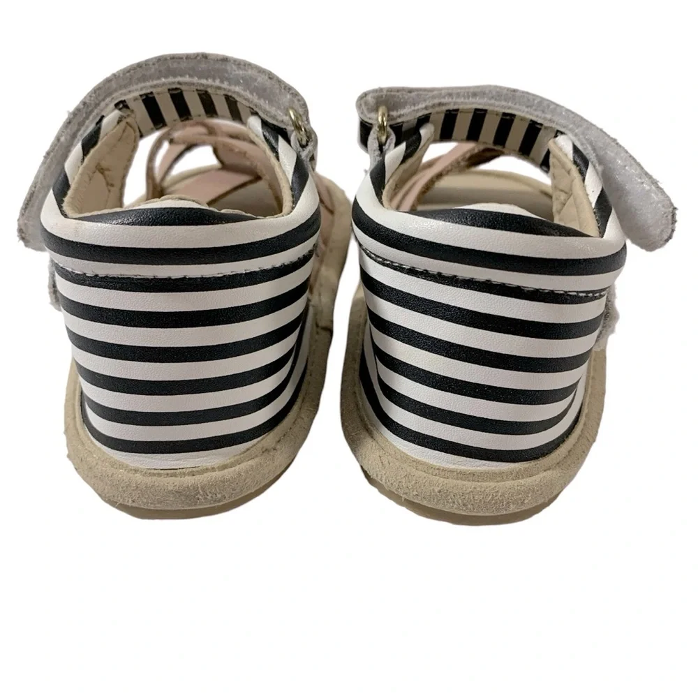 Little Bipsy Isla Sandals-Blush & Black Stripe